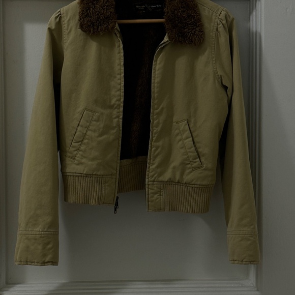 Vintage Abercrombie & Fitch Workwear bomber zip jacket cotton XS - Picture 8 of 8